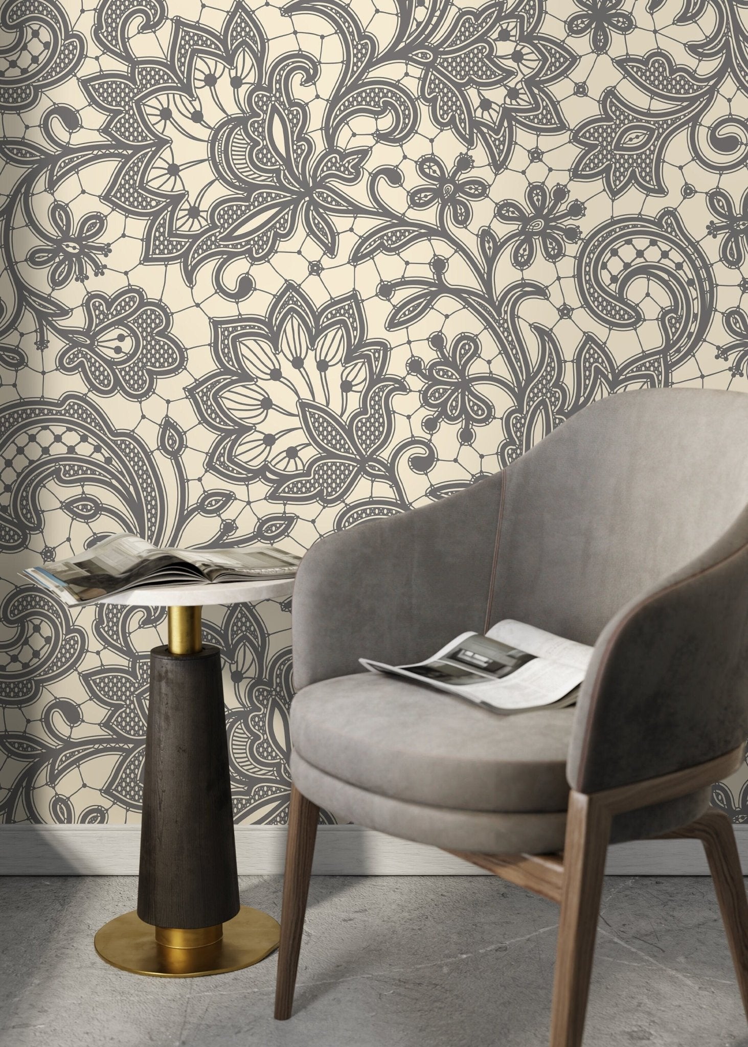 Floral Paisley Elegance Wallpaper - D209 - WallTrend