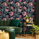 Floral Protea Elegance Wallpaper - A974 - WallTrend