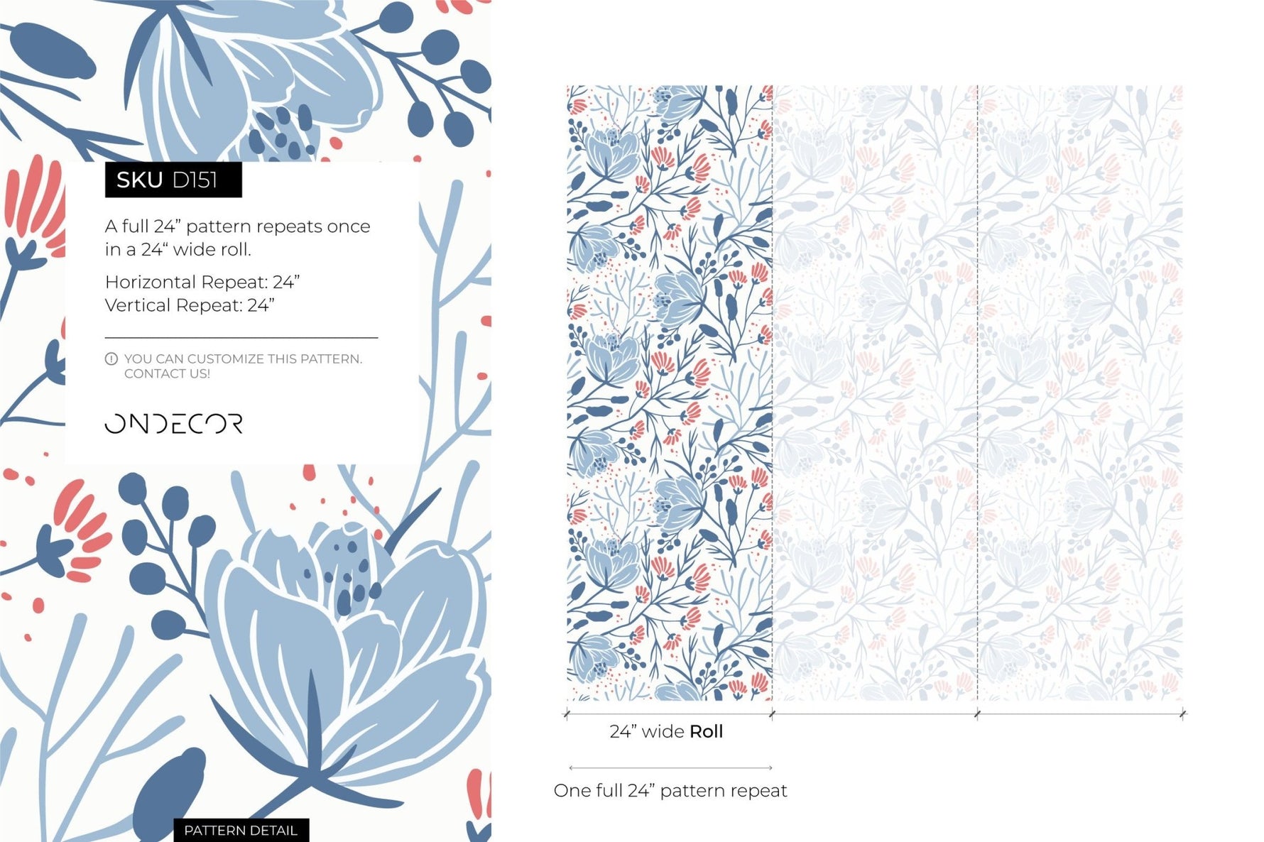 Floral Serenity Wallpaper - D151 - WallTrend