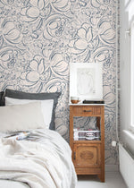 Floral Sketch Elegance Wallpaper - D054 - WallTrend