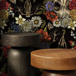 Floral Skull Gothic Wallpaper - D831 - WallTrend