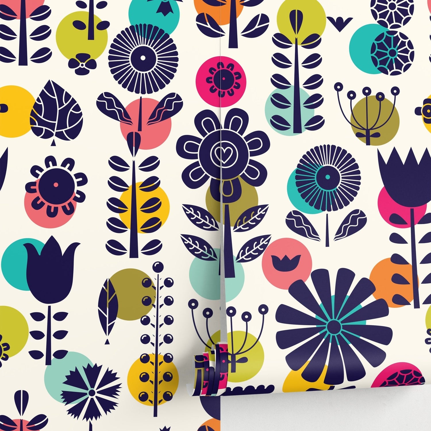 Floral Symphony Wallpaper - A891 - WallTrend