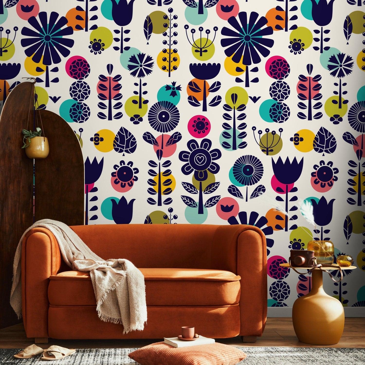 Floral Symphony Wallpaper - A891 - WallTrend