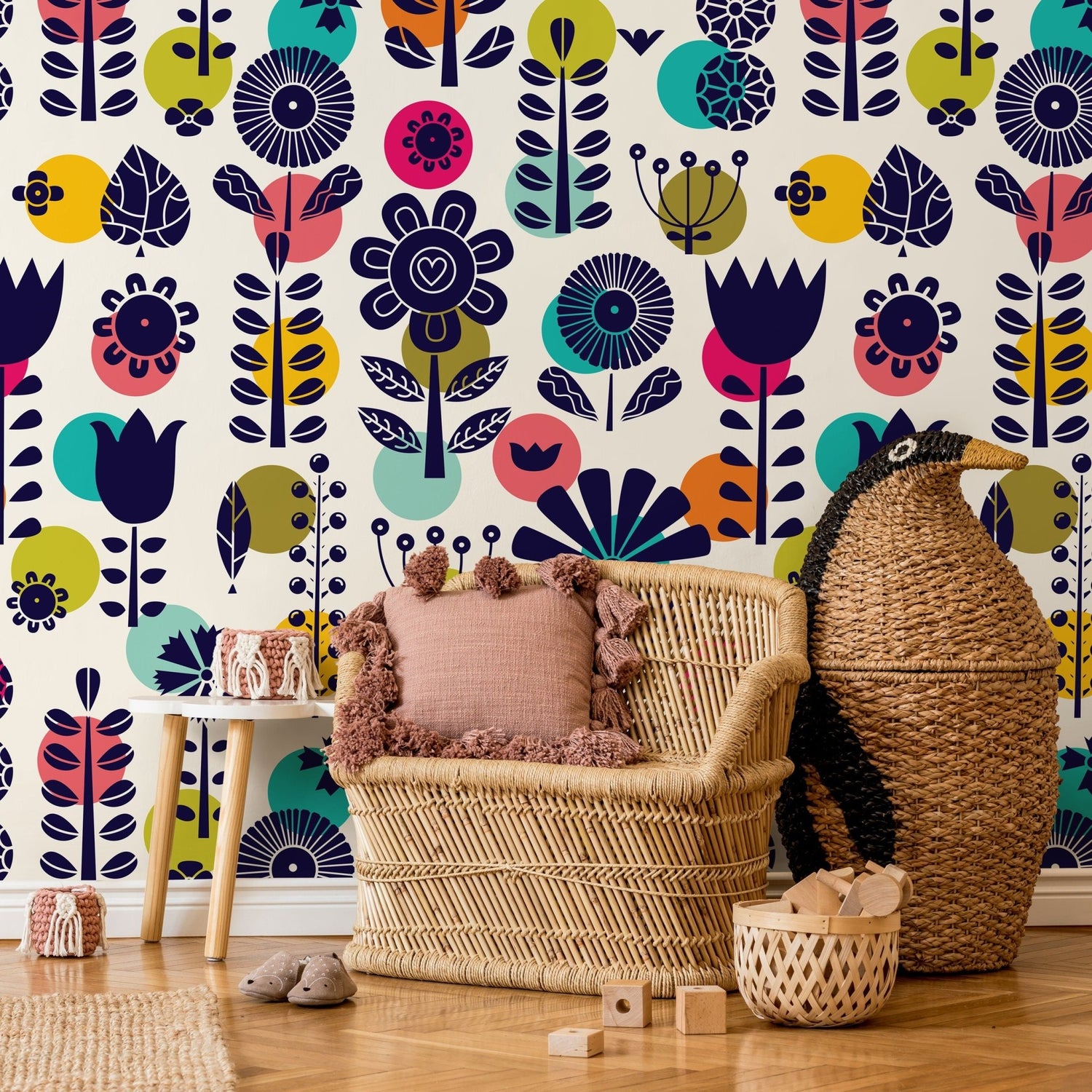 Floral Symphony Wallpaper - A891 - WallTrend