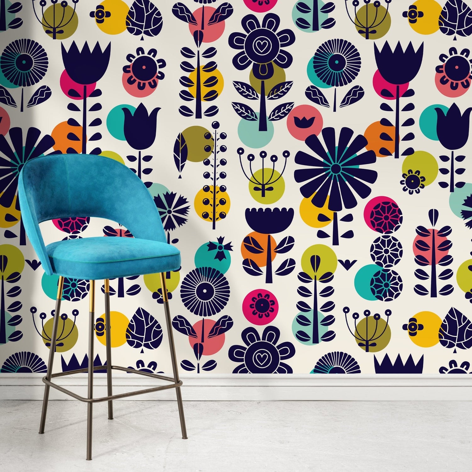 Floral Symphony Wallpaper - A891 - WallTrend