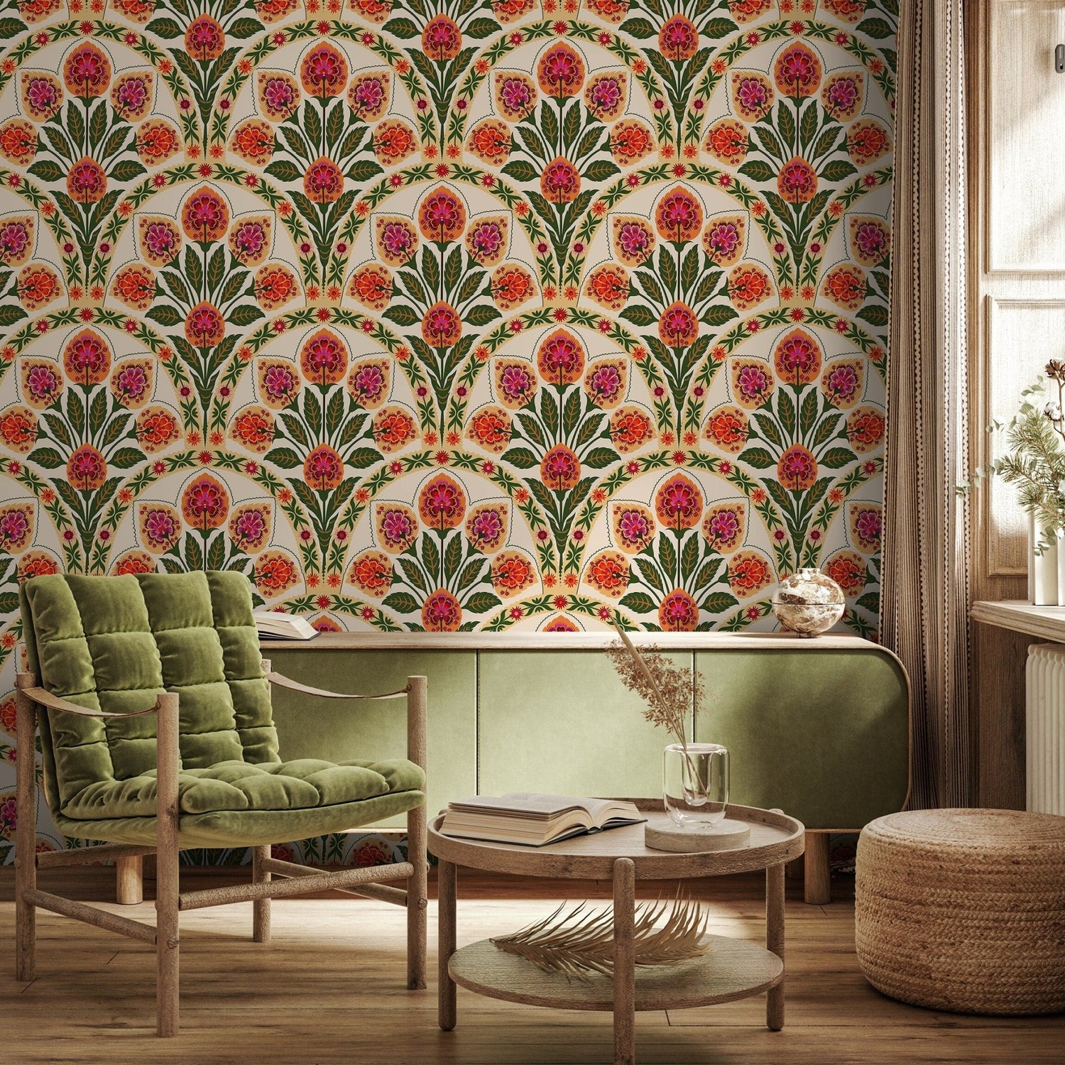 Floral Symphony Wallpaper - C452 - WallTrend