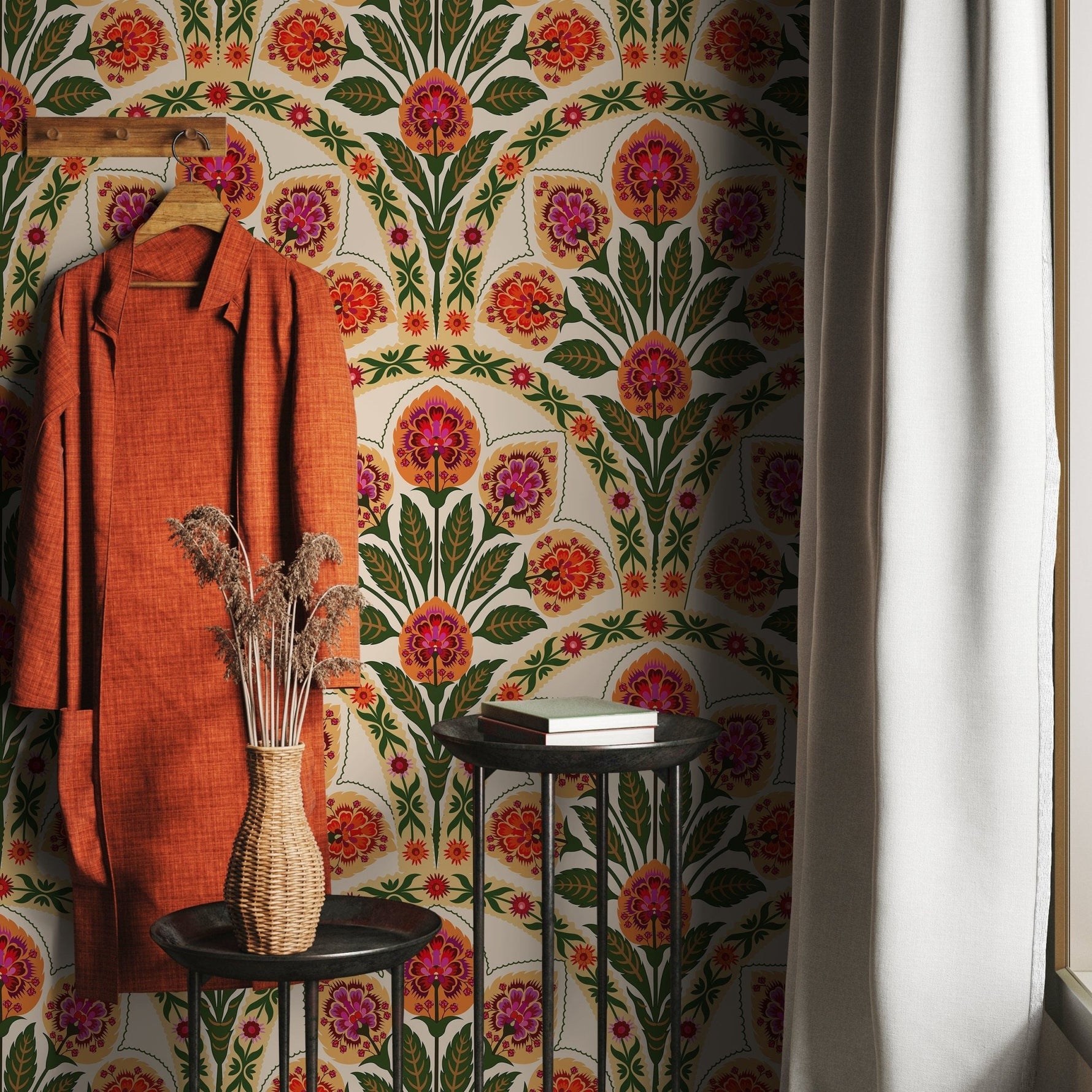 Floral Symphony Wallpaper - C452 - WallTrend
