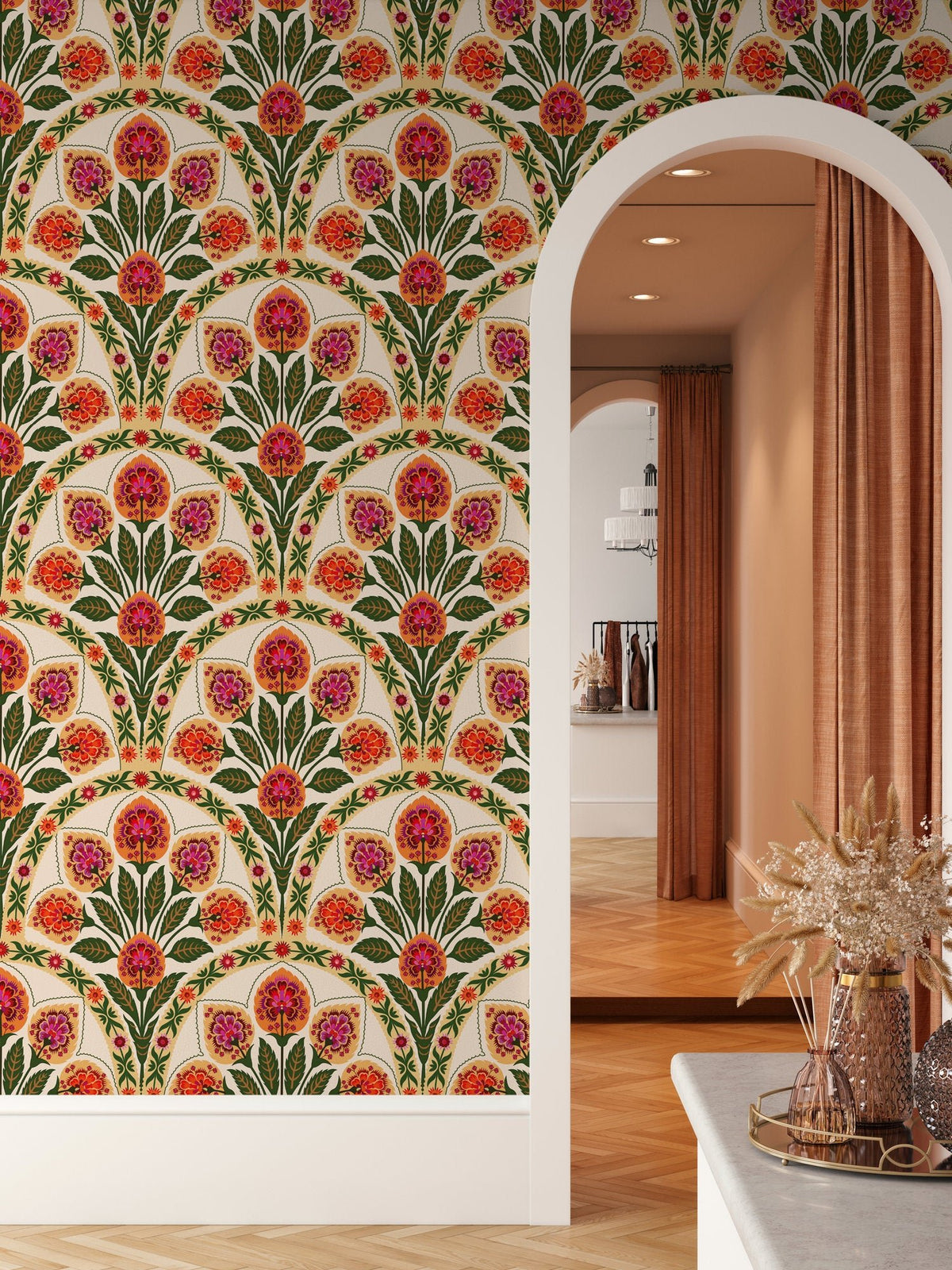 Floral Symphony Wallpaper - C452 - WallTrend