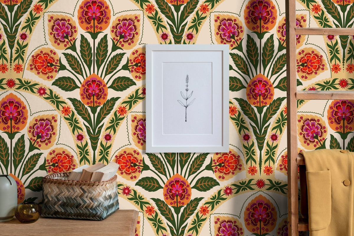 Floral Symphony Wallpaper - C452 - WallTrend