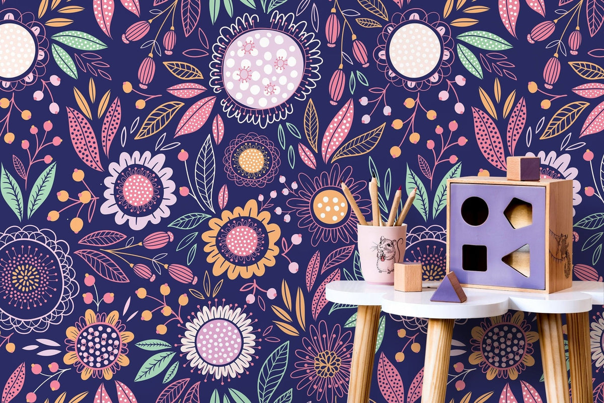 Floral Symphony Wallpaper - D282 - WallTrend