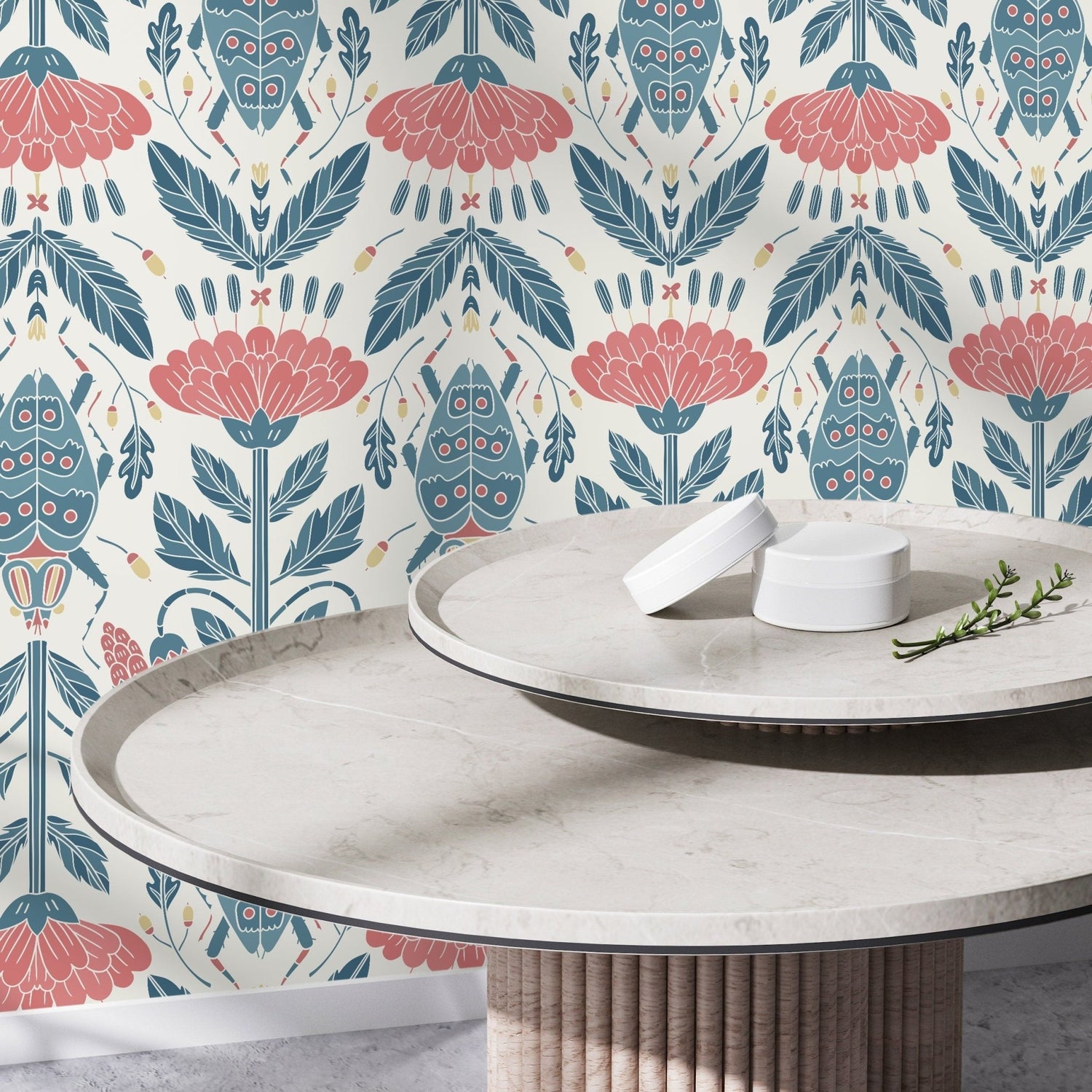 Floral Symphony Wallpaper - D297 - WallTrend
