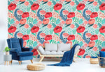 Floral Watercolor Delight Wallpaper - A187 - WallTrend