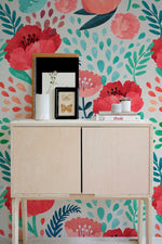 Floral Watercolor Delight Wallpaper - A187 - WallTrend