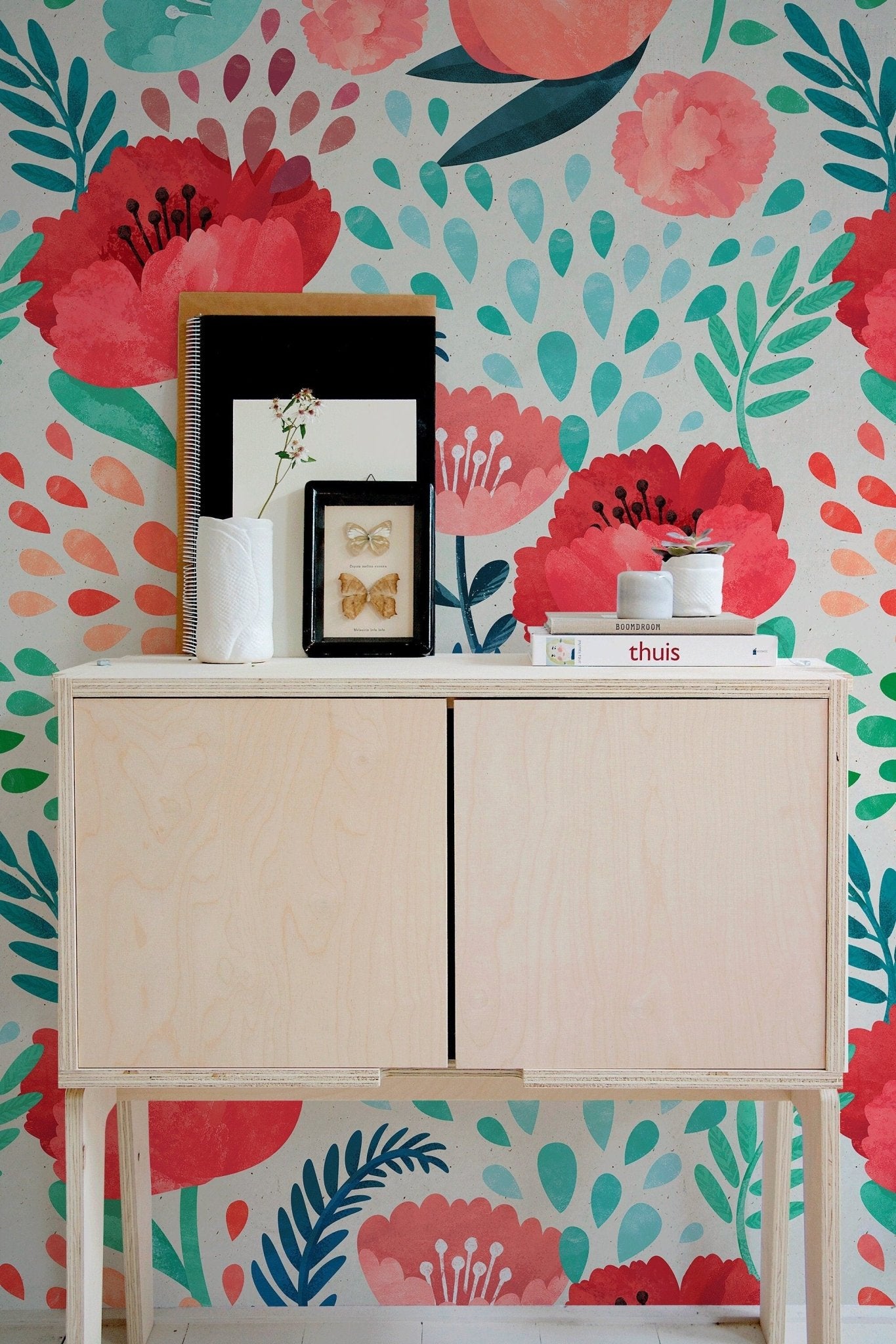Floral Watercolor Delight Wallpaper - A187 - WallTrend