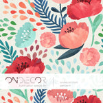 Floral Watercolor Delight Wallpaper - A187 - WallTrend