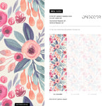 Floral Watercolor Wallpaper Nursery Flowers Wallpaper Peel and Stick Wallpaper Home Decor - A264 - WallTrend