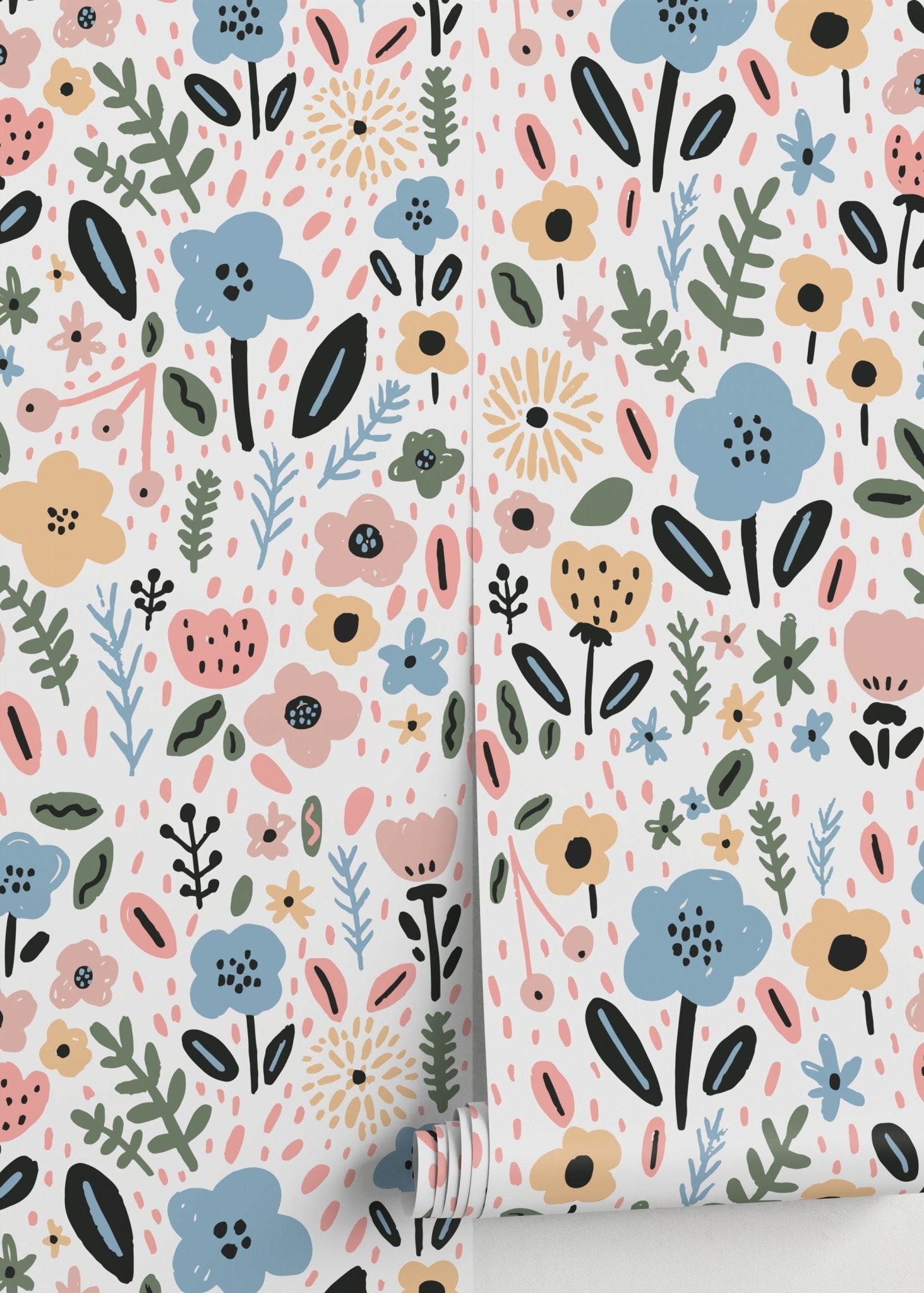 Floral Whimsy Wallpaper - D392 - WallTrend