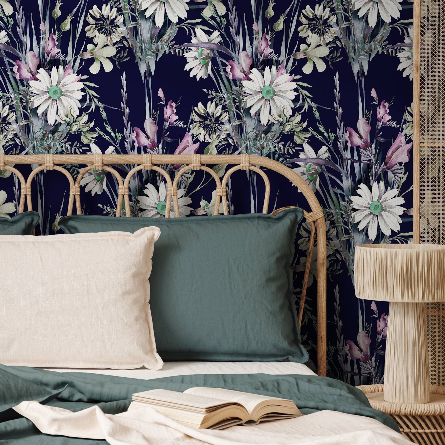 Flower Wallpaper - Removable Wallpaper Peel and Stick Wallpaper Wall Paper Wall Mural - B161 - WallTrend