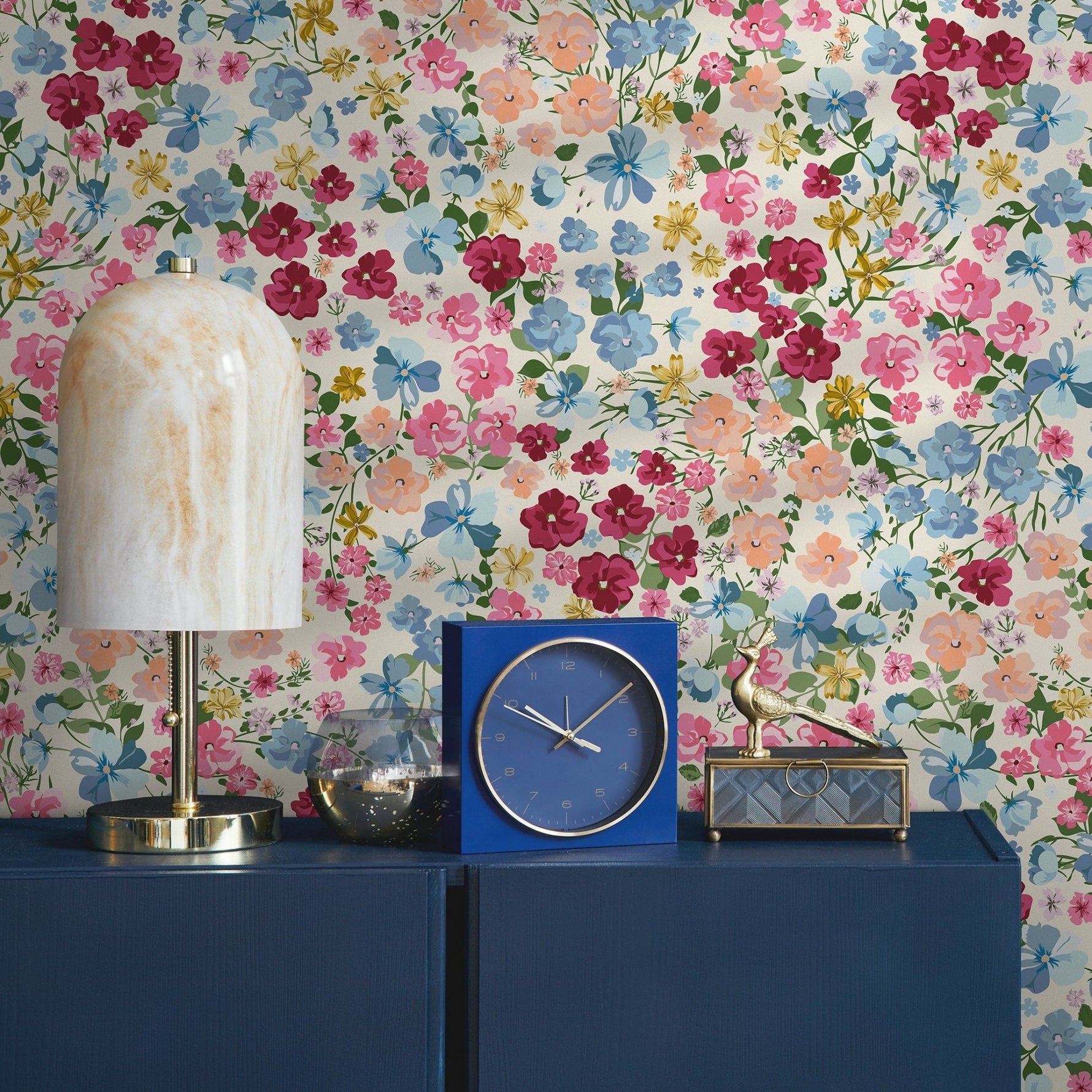 Flower Wallpaper - Removable Wallpaper Peel and Stick Wallpaper Wall Paper Wall Mural - B298 - WallTrend