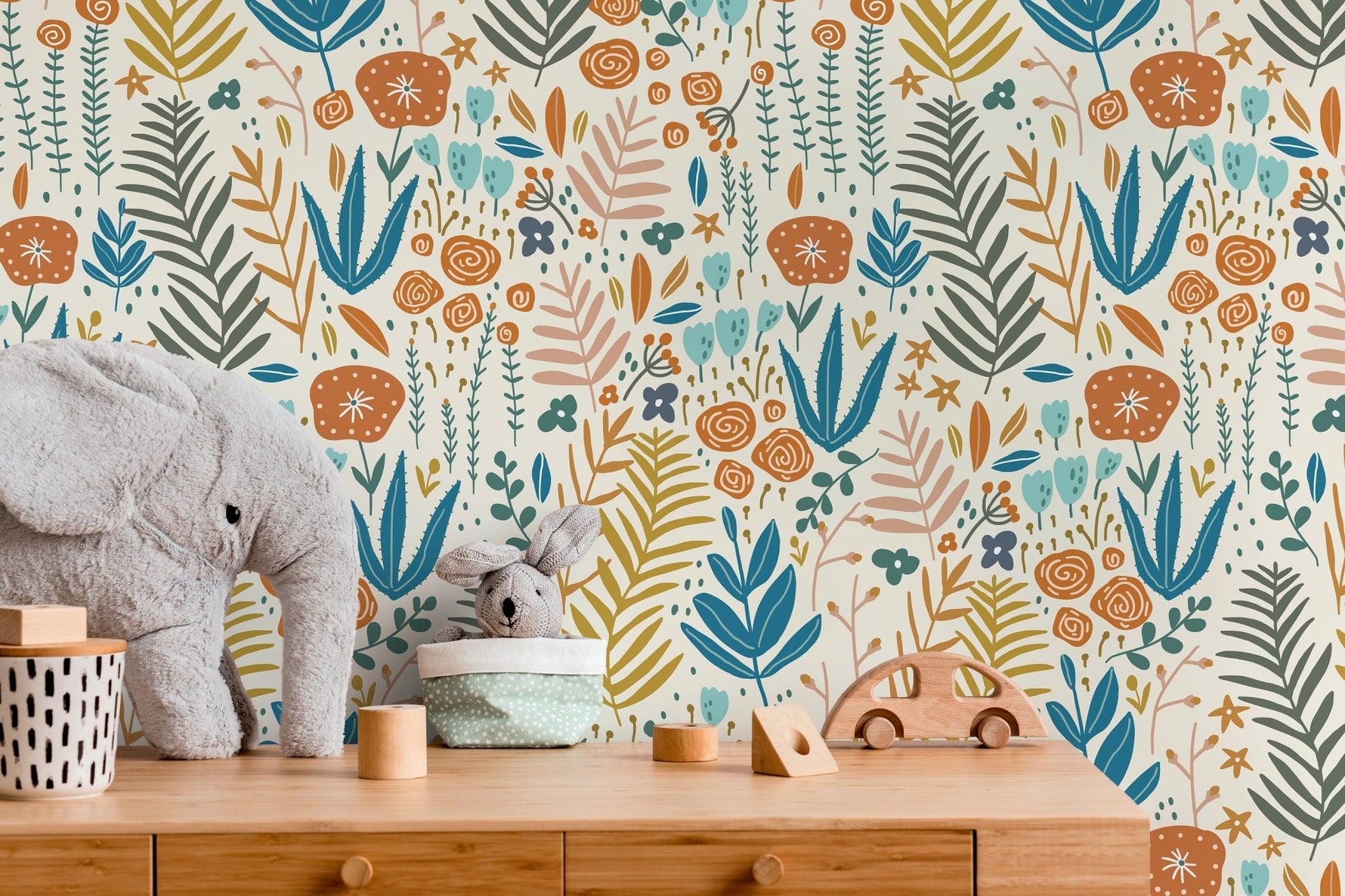 Folksy Flora Wallpaper - D115 - WallTrend