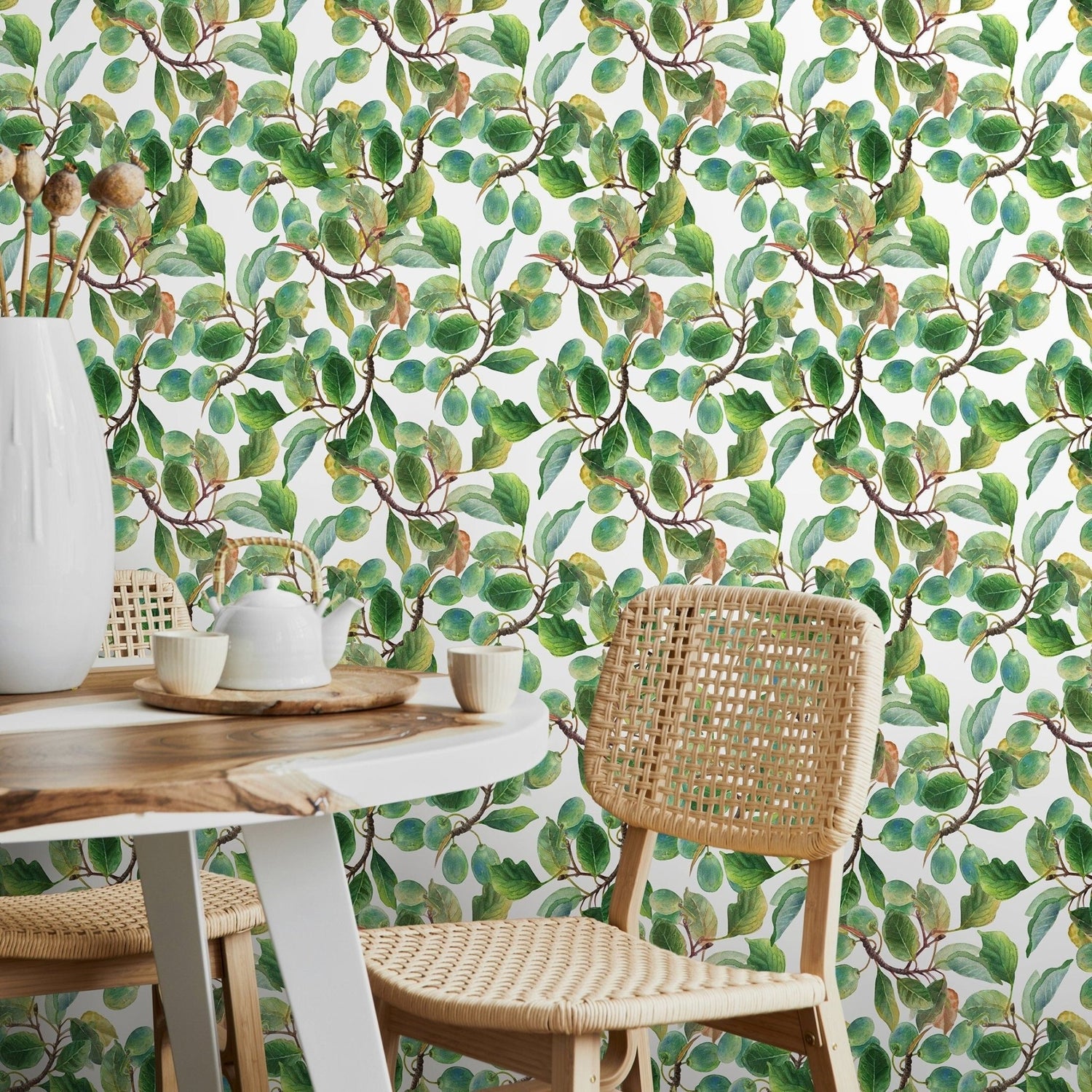 Fresh Green Vines Wallpaper - A288 - WallTrend