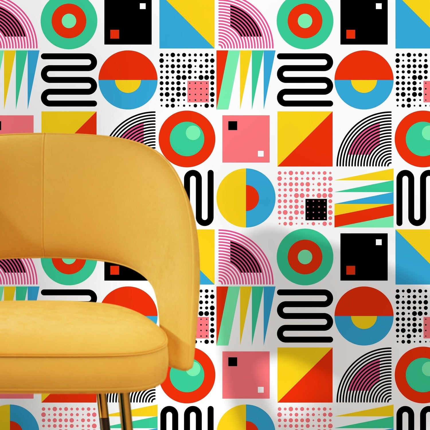 Geometric Abstract Art Wallpaper - C048 - WallTrend