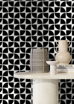 Geometric Abstract Crescent Wallpaper - B795 - WallTrend