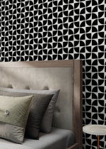 Geometric Abstract Crescent Wallpaper - B795 - WallTrend