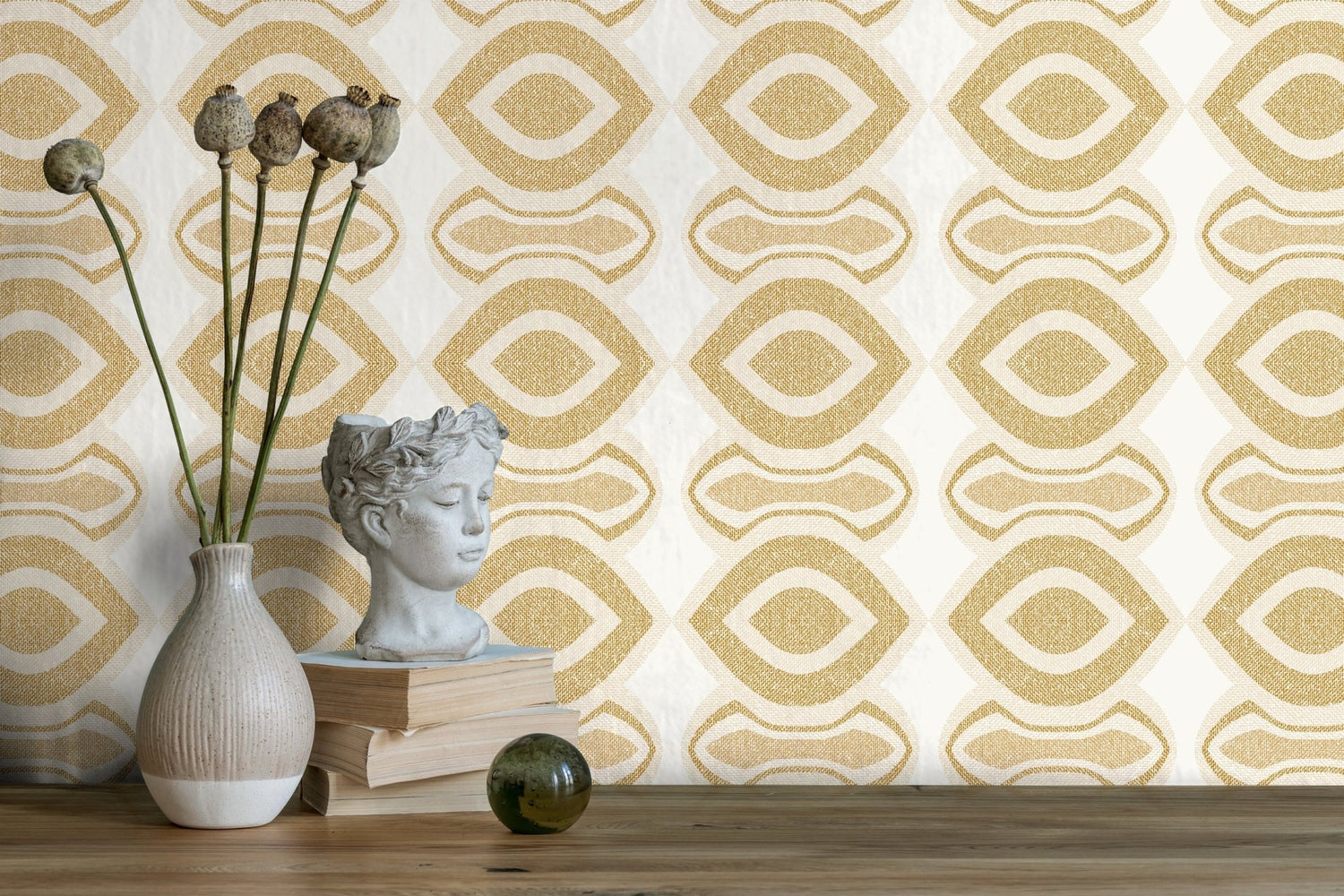 Geometric Abstract Eye Wallpaper - C494 - WallTrend