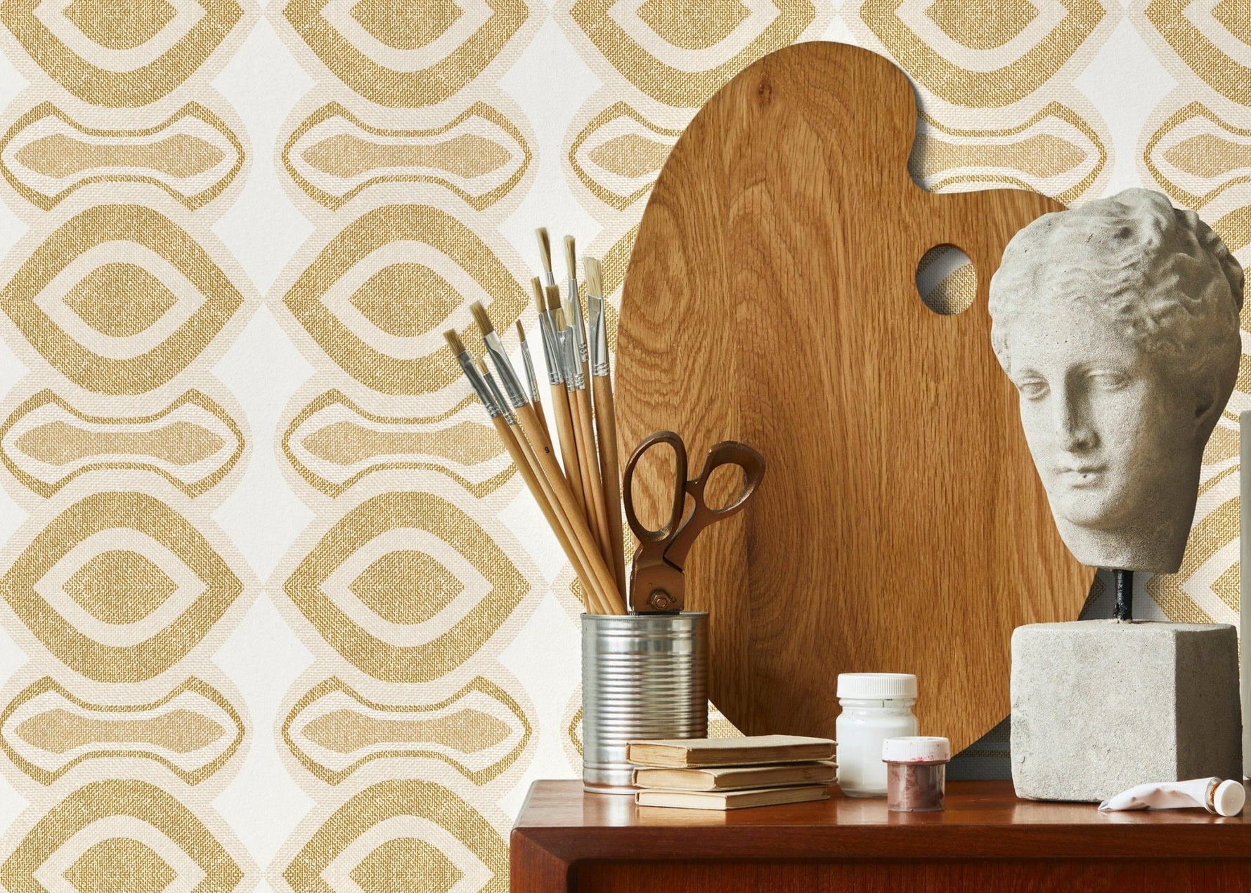 Geometric Abstract Eye Wallpaper - C494 - WallTrend