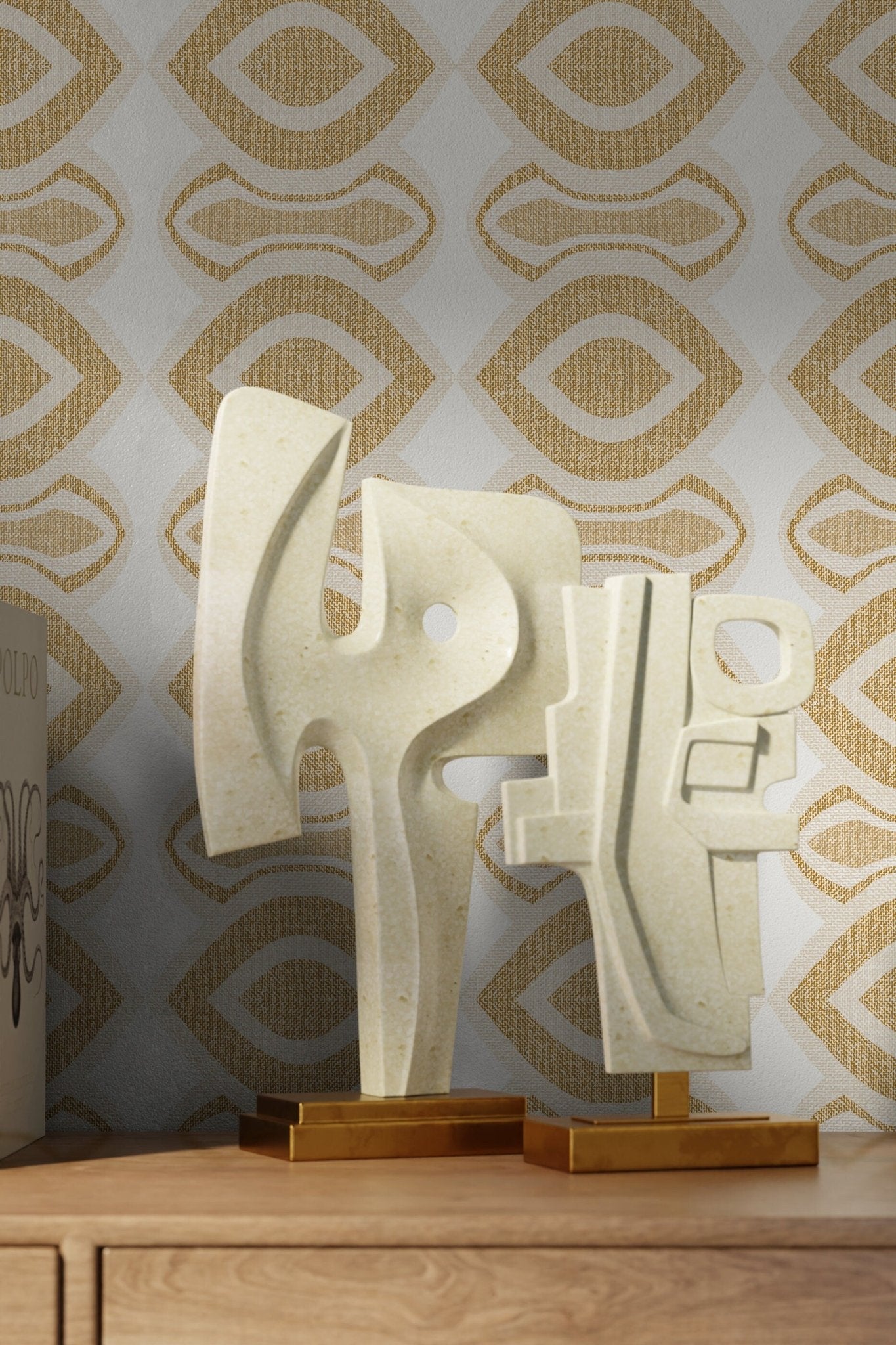 Geometric Abstract Eye Wallpaper - C494 - WallTrend