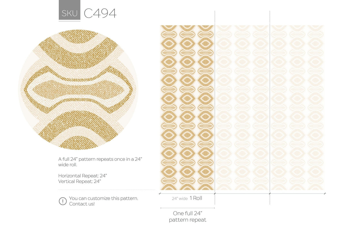 Geometric Abstract Eye Wallpaper - C494 - WallTrend