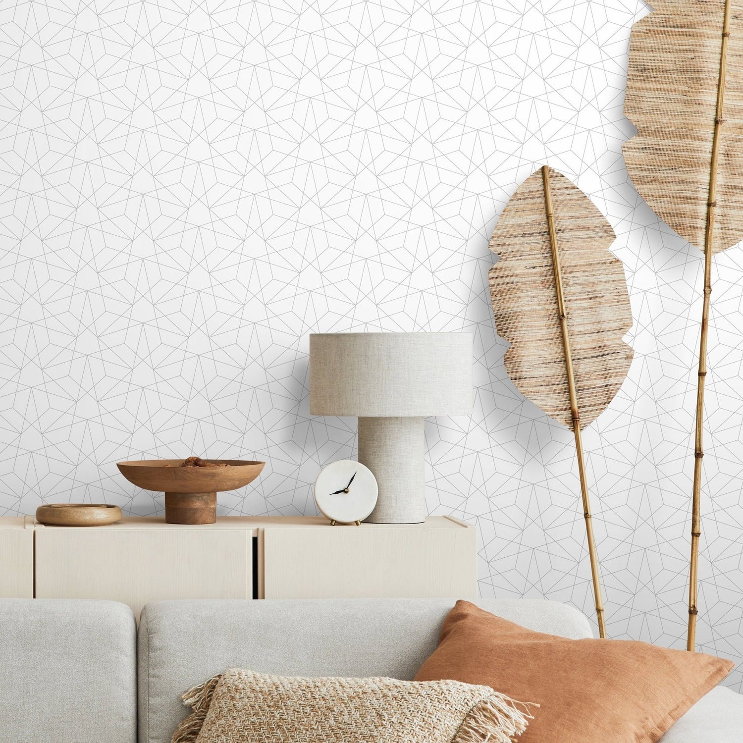 Geometric Abstract Lines Wallpaper - B279 - WallTrend