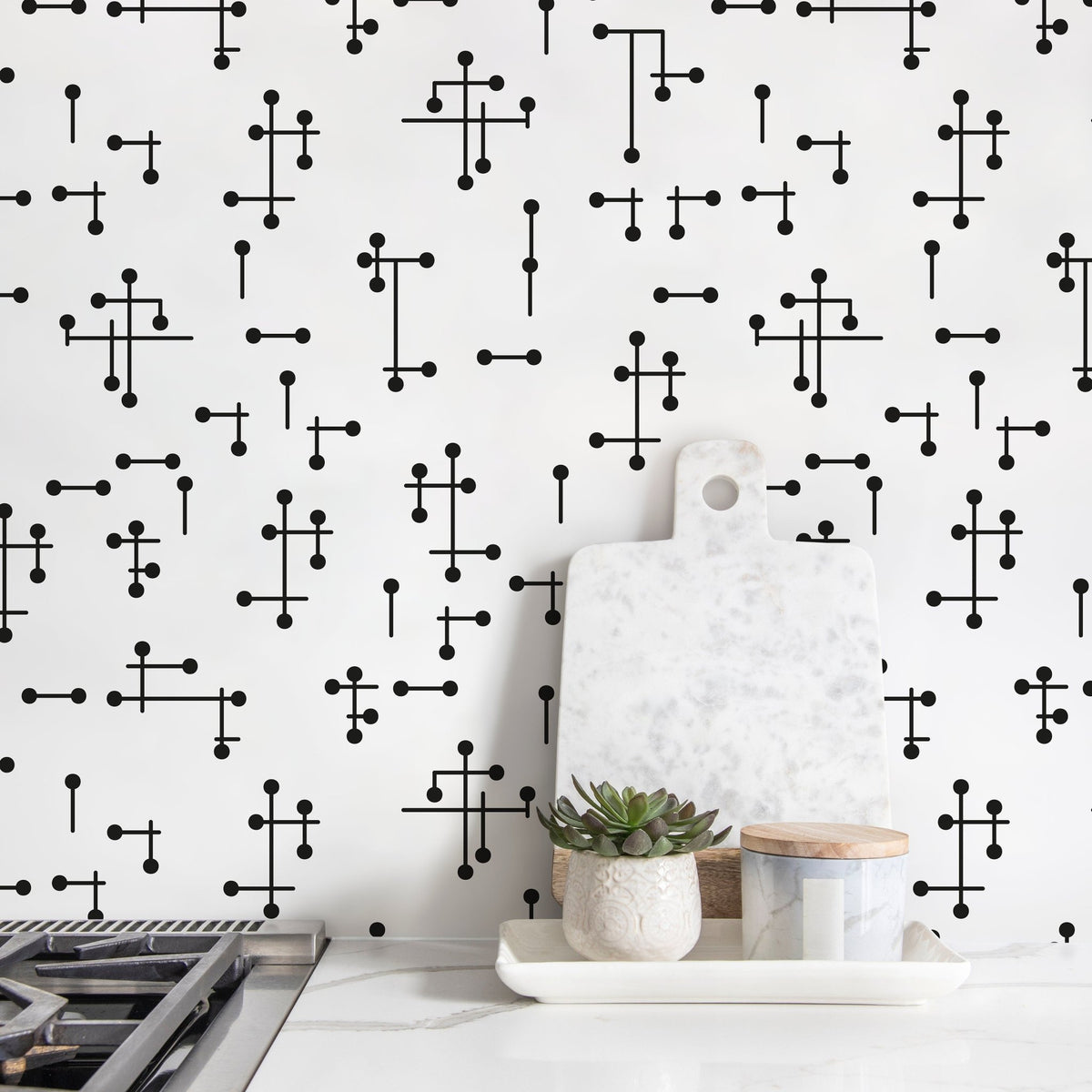 Geometric Abstract Lines Wallpaper - B969 - WallTrend