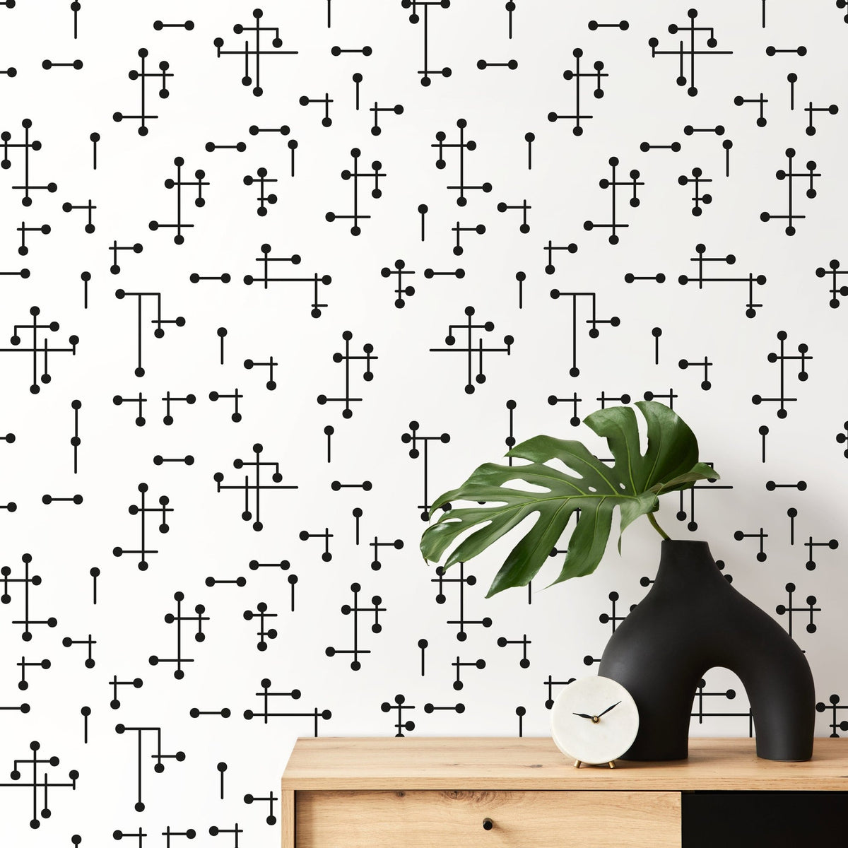 Geometric Abstract Lines Wallpaper - B969 - WallTrend