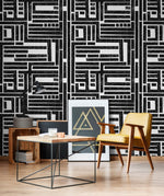 Geometric Abstract Maze Wallpaper - C511 - WallTrend