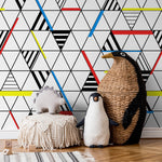 Geometric Abstract Triangles Wallpaper - A894 - WallTrend