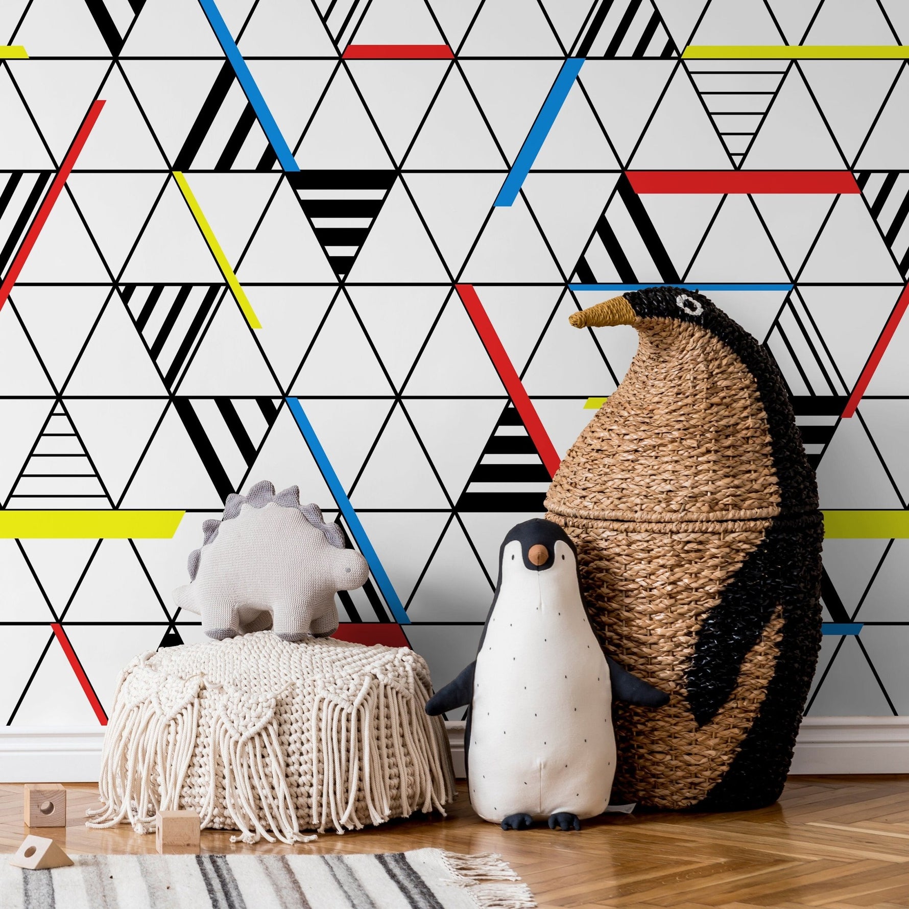 Geometric Abstract Triangles Wallpaper - A894 - WallTrend