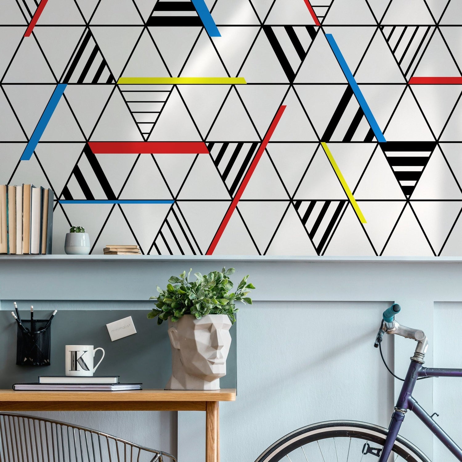 Geometric Abstract Triangles Wallpaper - A894 - WallTrend
