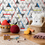 Geometric Abstract Triangles Wallpaper - A894 - WallTrend