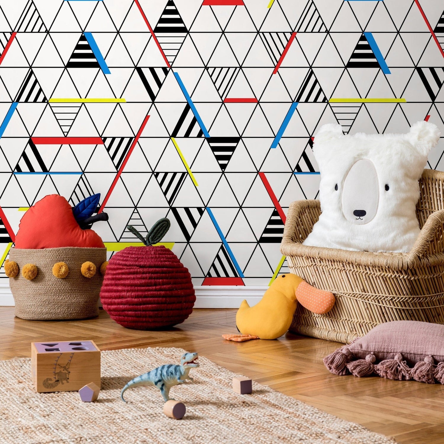 Geometric Abstract Triangles Wallpaper - A894 - WallTrend