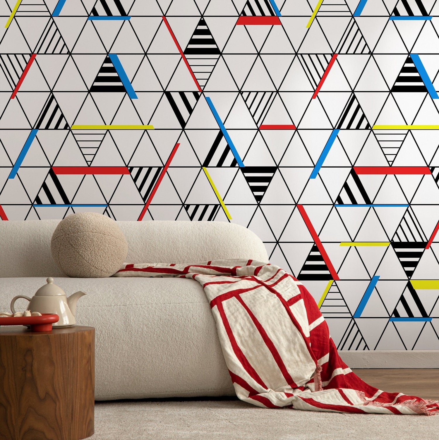 Geometric Abstract Triangles Wallpaper - A894 - WallTrend