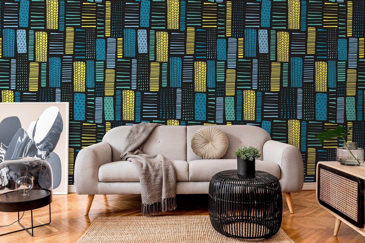 Geometric Abstract Wallpaper - B319 - WallTrend