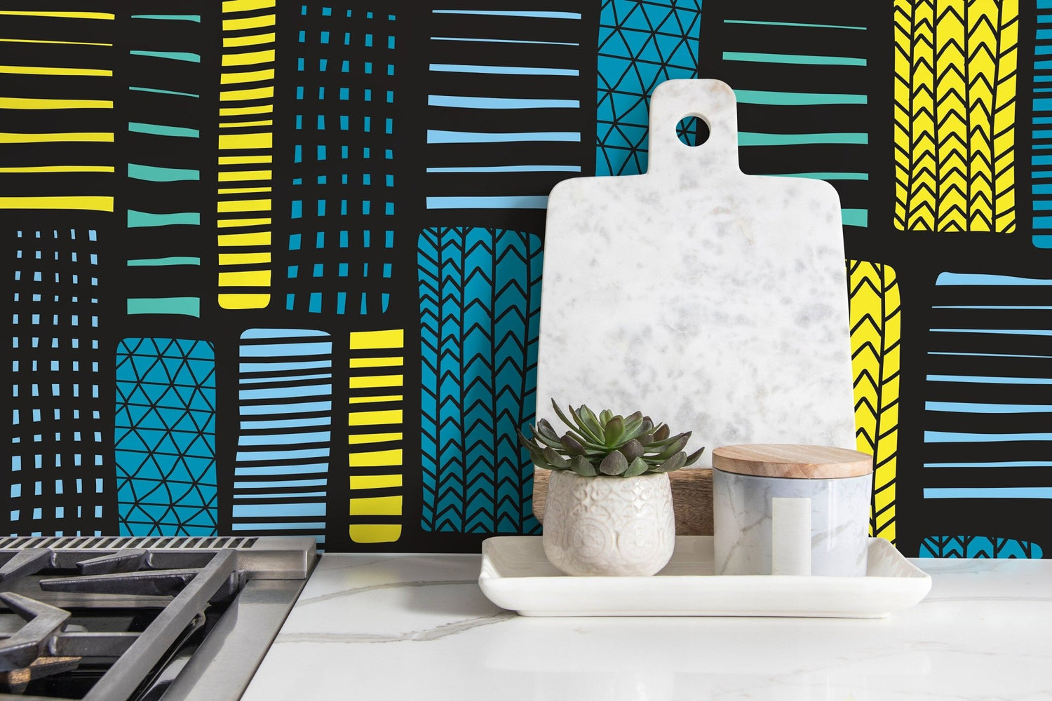Geometric Abstract Wallpaper - B319 - WallTrend