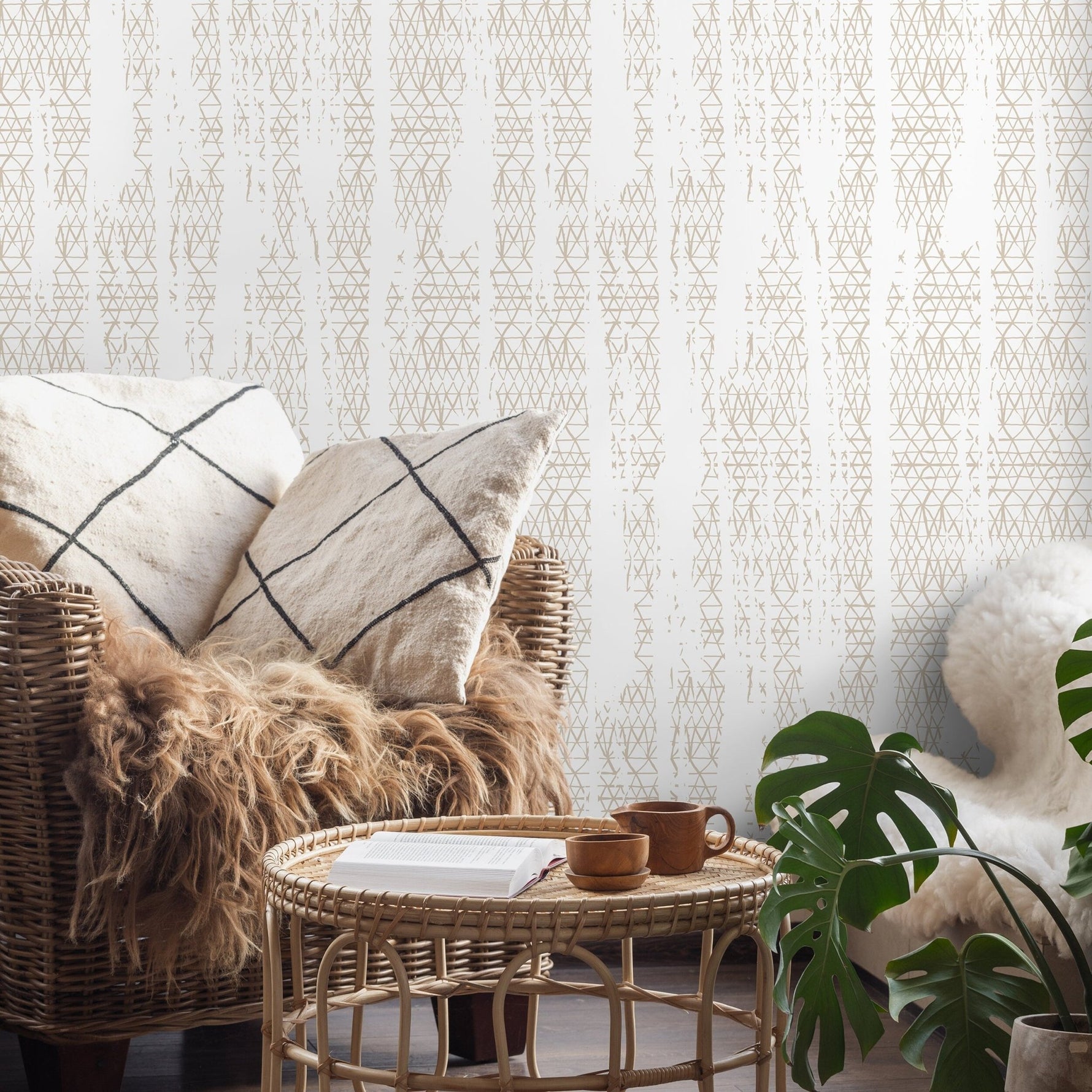 Geometric Abstract Wallpaper - SKU A634 - WallTrend