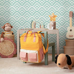 Geometric Aquamarine Maze Wallpaper - A108 - WallTrend