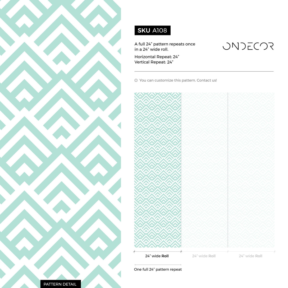 Geometric Aquamarine Maze Wallpaper - A108 - WallTrend