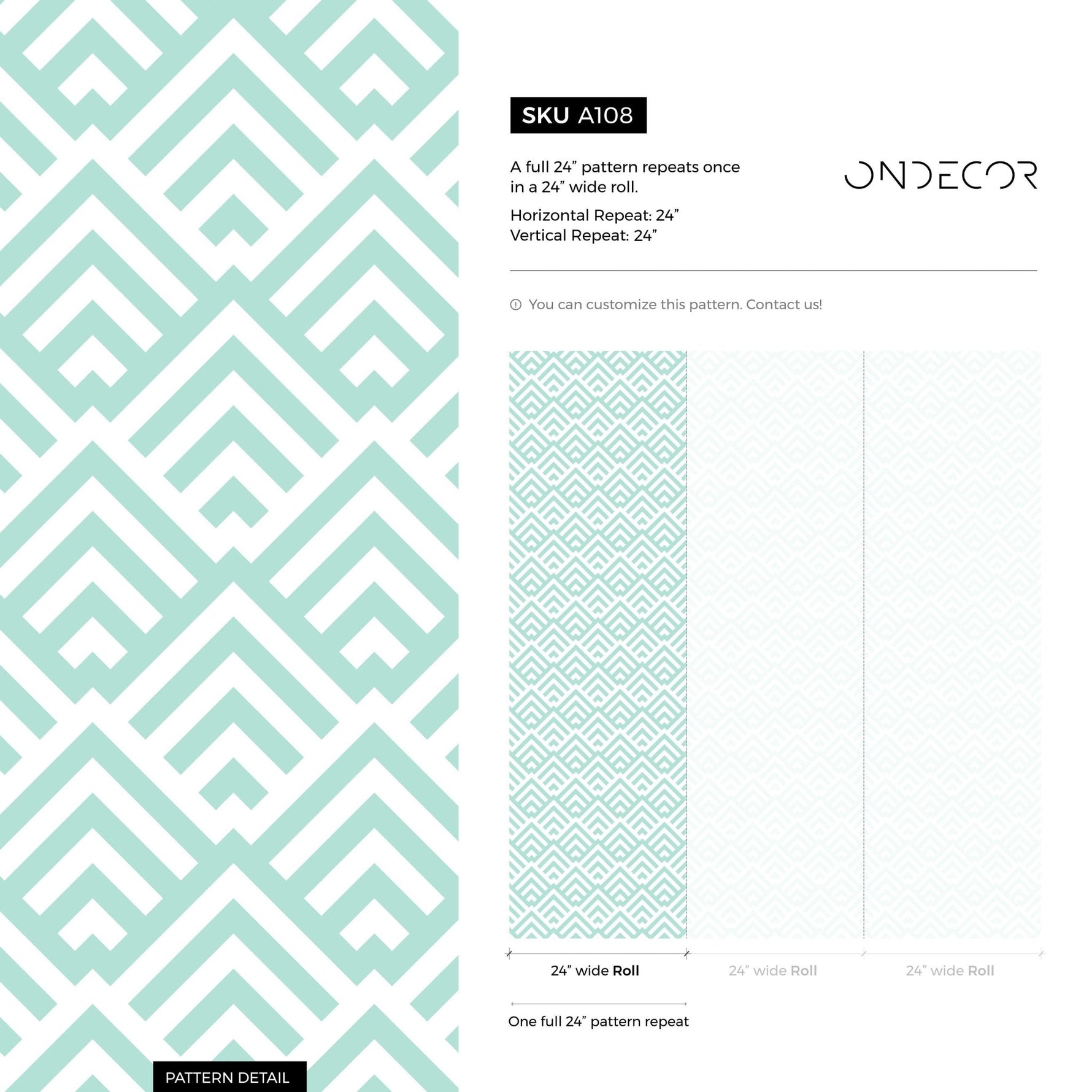 Geometric Aquamarine Maze Wallpaper - A108 - WallTrend