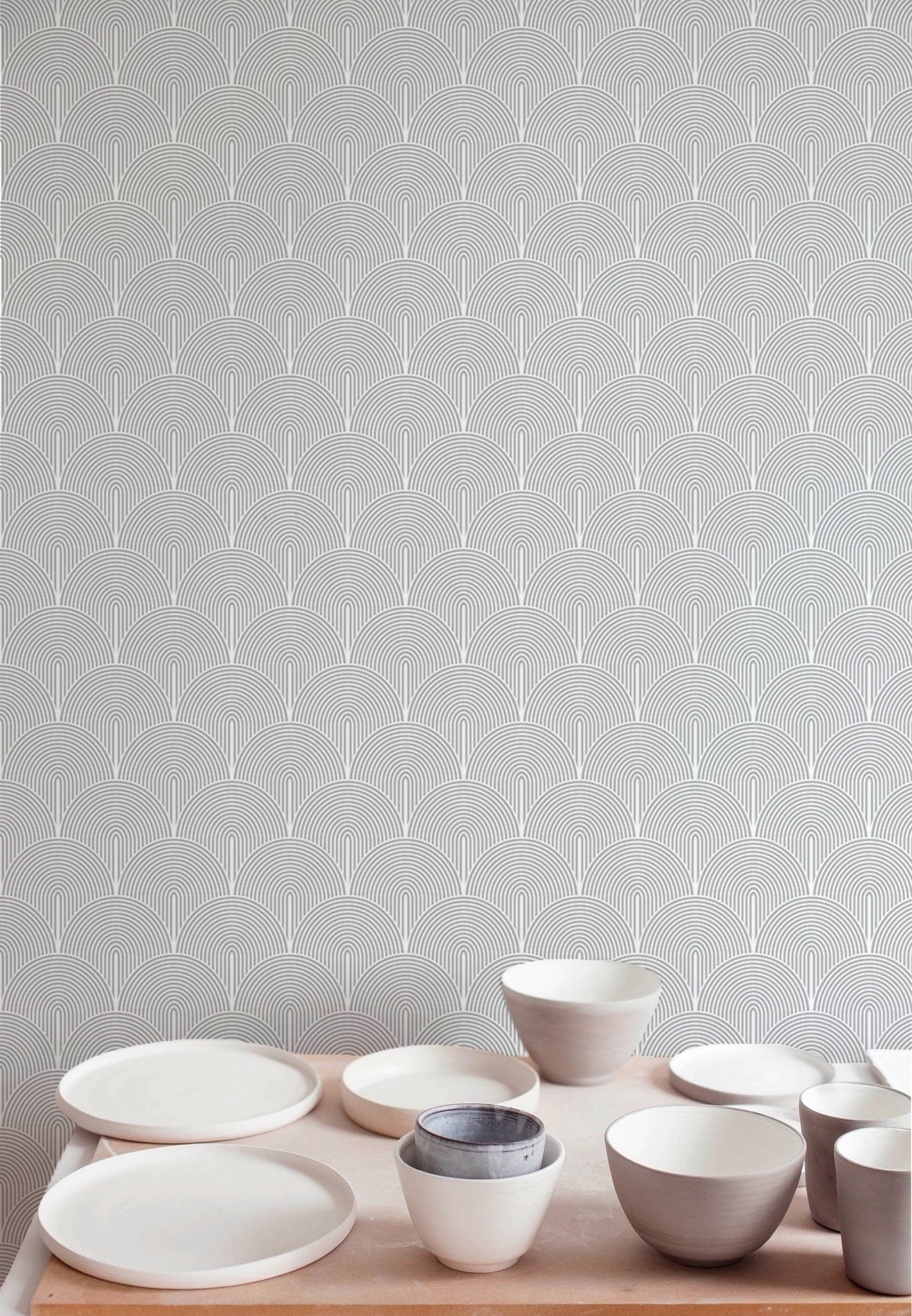 Geometric Arcs Wallpaper - B063 - WallTrend