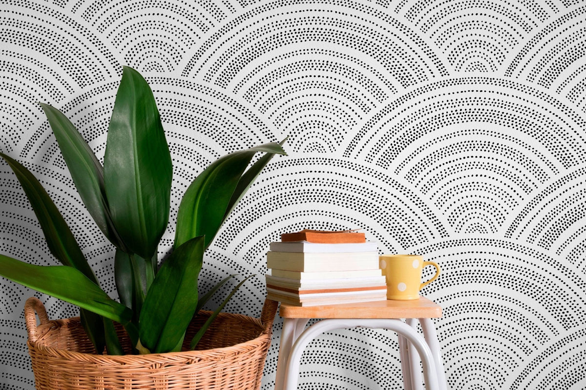 Geometric Arcs Wallpaper - B960 - WallTrend